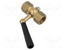 Ball valve; max.16bar; Mat: brass; Input thread: G 1/2" internal PNEUMAT