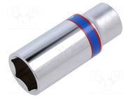 Socket; 6-angles,socket spanner; 19mm; 3/8"; long KING TONY