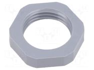 Nut; NPT1/2"; polyamide; dark grey; Thread: inch,NPT; with flange LAPP