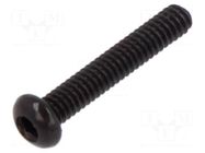 Screw; M2x12; 0.4; Head: button; hex key; HEX 1.3mm; steel; ISO 7380 BOSSARD