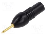 Measuring tip; black; oscilloscope probe; 1A CAL TEST