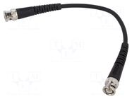 Test lead; BNC plug,both sides; Len: 0.25m; black; Z: 50Ω; RG58CU CAL TEST
