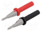 Test probe; 10A; black,red; Tip diameter: 2mm; Socket size: 4mm CAL TEST