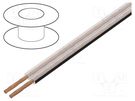 Wire: loudspeaker cable; TLYp; 2x1mm2; stranded; Cu; transparent SIMECH