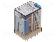 Relay: electromagnetic; 3PDT; 12VDC; Icontacts max: 10A; plug-in FINDER