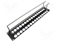 Mounting adapter; patch panel; RACK; screw; 19x24mm; Thread: M3 CLIFF