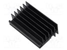 Heatsink: extruded; grilled; TO218,TO220,TOP3; black; L: 75mm; clip ALUTRONIC