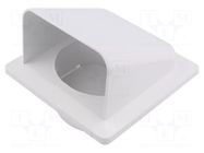 Ventilation grille; ABS; white; 140x140x116mm; Ø100mm; 10pcs. DOSPEL S.A.
