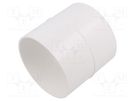 Accessories: round duct connector; white; ABS; Ø100mm DOSPEL S.A.
