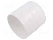 Accessories: round duct connector; white; ABS; Ø100mm DOSPEL S.A.