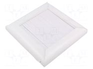 Ventilation grille; ABS; white; 174x174x41mm; Ø100mm; 20pcs. DOSPEL S.A.