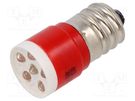 LED lamp; red; E14; 230VDC; 230VAC; -20÷60°C; Mat: plastic CML INNOVATIVE TECHNOLOGIES