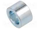 Spacer sleeve; 10mm; cylindrical; steel; zinc; Out.diam: 16mm DREMEC