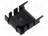 Heatsink: moulded; U; TO220; black; L: 25mm; W: 8.5mm; H: 29.5mm; 18K/W ALUTRONIC