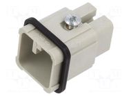 Connector: HDC; contact insert; male; CD; PIN: 7; 10A; 600V; 7+PE ILME