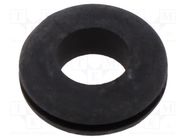 Grommet; Ømount.hole: 9.5mm; Øhole: 7mm; black; -40÷135°C; UL94HB ESSENTRA