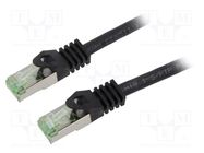 Patch cord; S/FTP; Cat 8.1; stranded; Cu; LSZH; black; 1m; 26AWG Goobay