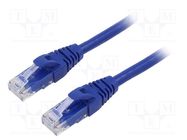 Patch cord; F/UTP; 6; stranded; Cu; PVC; blue; 2m; 26AWG QOLTEC