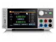Device: source-measure; Ch: 1; 0÷20V; 8A; 60W; 50uVDC; 222x97x436mm ROHDE & SCHWARZ
