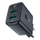 Acefast charger 2x USB 18W QC 3.0, AFC, FCP black (A33 black), Acefast