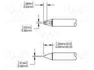 Tip; special; 1.6mm; 510°C; for soldering station METCAL