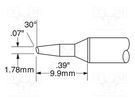 Tip; bevel; 2mm; 510°C; for soldering station METCAL