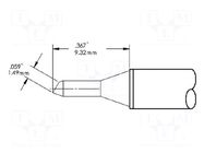 Tip; bevel; 1.5mm; 510°C; for soldering station METCAL