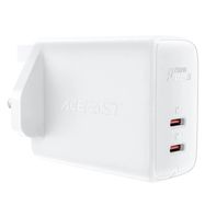 Acefast GaN charger (UK plug) 2x USB Type C 50W, Power Delivery, PPS, Q3 3.0, AFC, FCP (A32 UK), Acefast