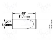 Tip; chisel; 5x12mm; 468°C; for soldering station METCAL