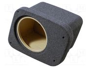 Car loudspeaker enclosure; MDF; black melange; textil; 200mm BASSER