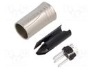 Plug; XLR; male; PIN: 3; straight; without cable boot; for cable NEUTRIK