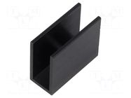 Heatsink: extruded; U; TO220; black; L: 35mm; W: 15mm; H: 30mm; screw ALUTRONIC