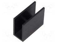 Heatsink: extruded; U; TO220; black; L: 35mm; W: 15mm; H: 30mm; screw ALUTRONIC