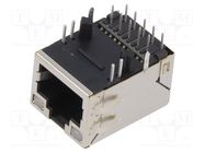 Socket; RJ45; PIN: 8; shielded,with LED; Layout: 8p8c; THT; angled BEL FUSE