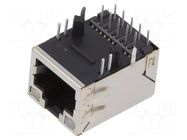 Connector: RJ45; socket; PIN: 8; shielded,with LED; 8p8c; THT BEL FUSE