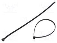 Cable tie; L: 200mm; W: 3.5mm; polyamide; black; 100pcs; -35÷85°C Goobay