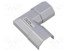 Angle connector; silver; W: 33mm; H: 18mm Goobay