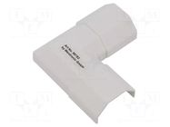 Angle connector; white; W: 33mm; H: 18mm Goobay