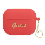 Guess GUAPLSCHSR AirPods Pro cover red / red Silicone Charm Heart Collection, Guess