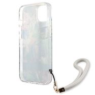 Guess GUHCP13MHFLSB iPhone 13 6.1&quot; blue/blue hardcase Flower Strap, Guess