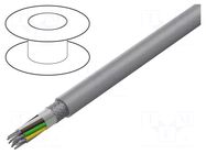 Wire; LiYCY UL; 4x18AWG; shielded,tinned copper braid; PVC; grey HELUKABEL