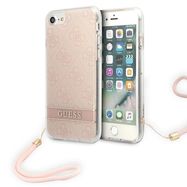 Guess GUOHCI8H4STP iPhone SE 2022 / SE 2020 / 7/ 8 pink/pink hardcase 4G Print Strap, Guess
