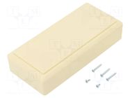 Enclosure: multipurpose; X: 60mm; Y: 131mm; Z: 28mm; ABS; ivory SUPERTRONIC