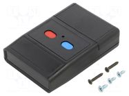 Enclosure: for remote controller; X: 60mm; Y: 90mm; Z: 22mm; ABS SUPERTRONIC