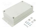 Enclosure: multipurpose; X: 10mm; Y: 208mm; Z: 26mm; ABS; grey SUPERTRONIC