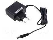 Power supply: switching; mains,plug-in; 12VDC; 1.5A; 18W; 85%; POSC POS