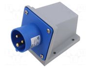 Connector: AC supply; socket; male; 16A; 230V; IEC 60309; IP44; blue TAIZHOU BAOLUDA ELECTRIC