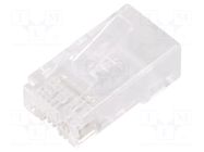 Connector: RJ45; plug; PIN: 8; Cat: 5e; pass through; 8p8c; for cable QOLTEC