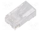 Plug; RJ45; PIN: 8; Cat: 6; pass through; Layout: 8p8c; for cable; IDC QOLTEC