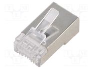 Connector: RJ45; plug; PIN: 8; Cat: 6; shielded,pass through; IDC QOLTEC